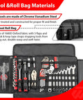 64 Piece Motorcycle Tool Kit With Roll Pouch For Harley Davidson And All Models Built To Tackle Any Trail Or Street Ride open view