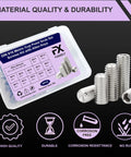 Hella Durable Hex Socket Set Screw Assortment Kit With Allen Wrenches 60 Piece Stainless Steel Metric cup point screws in case
