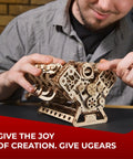One Six Scale V8 Engine Wooden Model Kit For Adults With Moving Pistons Cam Shafts And Serpentine Belt 3D Mechanical Puzzle Hands On Diy Kit Functional Engine Replica With Electric Motor 776 Piece Count, hands on