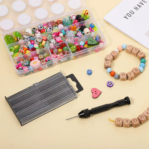 Mini Micro Drill Bit Set 0.3-1.6 mm With Case and beads, perfect for jewelry making and tiny precision projects.