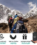 People hiking with the Silky Soft Sleeping Bag Liner And Sleep Sack For Backpacking And Travel Sheets For Hotels And Hostels Ultralight Packable Warmth Breathable 100 Percent Polyester Easy Care Comfy Roomy Fit For Adults And Kids Dark Gray No Zipper.