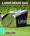 Cordless 20V 13 Inch Lawn Mower With Brushless Motor 5 Height Adjustments Battery And Charger Included No Gas Electric Lawn Mower For Small Gardens Yards And Farms That Cuts Up To 1300 Sq Ft Per Charge with 8-gallon grass bag