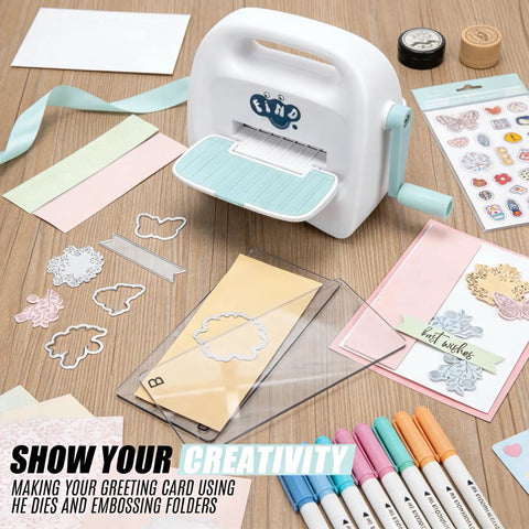 Portable Mini Die Cutting Machine With 3 Inch Opening, Foldable Manual Embossing Kit For Kids And Beginners, scrapbooking tools
