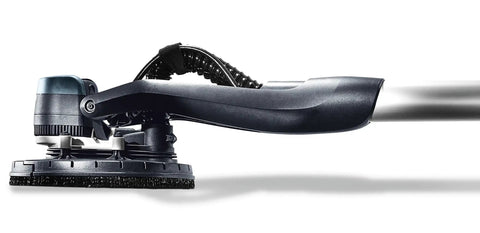 Side view of Planex LHS E 225 EQ Drywall Sander With Direct Drive Brushless EC TEC Motor showing sanding pad and handle.