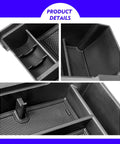 Subaru Crosstrek Center Console Organizer Tray Dual Layer Storage Box for 2024 2025 2026 models detailed view of compartments
