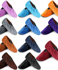 11 Pairs Reusable Indoor Shoe Covers Non Slip Cloth Washable Thickened Bowling Shoe Covers For Men And Women Multicolor