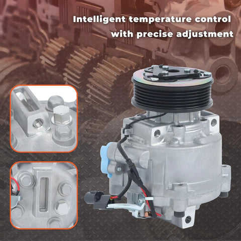 AC Compressor Clutch Replacement CO 29091C for Mitsubishi Lancer Outlander, front view showing precise temperature adjustment
