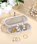 Two Pack Heavy Duty Stainless Steel Ultrasonic Cleaner Baskets For Hassle Free Jewelry Cleaning And Small Parts Washing with rings inside.