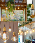 Vintage E26 Lamp Socket For Edison Pendant Lighting in cozy home interiors, showcasing dope industrial brass socket holder, retro vibe.