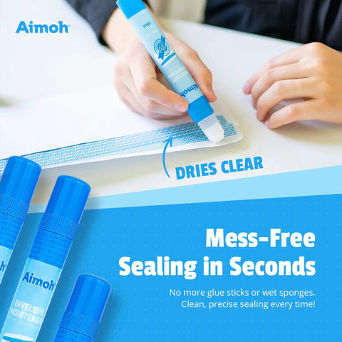 Quick Drying Envelope Moistener And Sealer With Ultra Fast Adhesive Glue For Letters And Mail Perfect For Home Office Ditch The Lick And Slap It On Dries Crystal Clear In Minutes 4 Pack