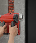 Heavy Duty Electric Wall Planer Chisel 4580W Motor in use on concrete wall, showing adjustable depth settings and stripping process.