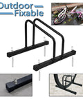 Adjustable Floor Bike Stand For Indoor And Outdoor Use Keeps Your Ride Steady Fits 20 To 29 Inch Mountain And Road Bikes with mounting hardware