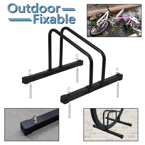 Adjustable Floor Bike Stand For Indoor And Outdoor Use Keeps Your Ride Steady Fits 20 To 29 Inch Mountain And Road Bikes with mounting hardware