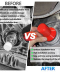 Comparison of engine crankshaft tool installation before and after using DIY Ready Crankshaft Seal Driver And Seal Installer Tool Kit