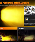 Slim 11 Inch LED Light Bar 2 Pack 26 LED Single Row Spotlight Flood Combo, amber beam test on off-road trail