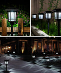 8 Pack Solar Pathway Lights Outdoor Waterproof Yard Lighting for Lawn Driveway Walkway Landscape, Easy Install, Cold White Glow for Garden, Patio, Path, and Walkways