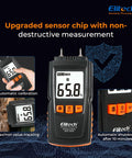 Digital Moisture Meter With Pin Probes For Water Leaks And Wood Floors And Walls, Four Wood Types And Four Material Modes, Auto Calibration At Startup, Hold Function, And Max Min Readings For Quick No Fuss Moisture Checks.
