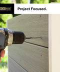 Drill driving Brown Star-Drive Deck Screws For Composite And Treated Wood No Pre-Drill Needed into decking panel