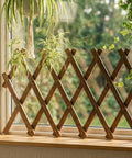 Expandable Garden Trellis For Climbing Plants Outdoor Adjustable Wooden Lattice Fence Panel 13.1 Inches By 67 Inches No Tool Needed in window