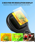 Pocket Digital Microscope for Kids Kid Friendly Handheld USB 500X Magnifier With 4X Zoom Portable Learning Toy for Exploring Coins Fibers Gems and More Ideal Christmas Birthday Gift for Boys and Girls Aged 3 12, 2-inch IPS screen