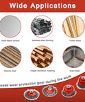 Wide applications of Four And A Half Inch Angle Grinder Wire Wheel Set With Four Inch And Three Inch Knotted And Crimped Wheels Cup Brushes