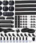 All In One Cable Boss Kit With 4 Sleeves, 53 Clips, 12 Cord Clips, 22 Ties, 20 Adhesive Mounts And 200 Fastening Ties displayed