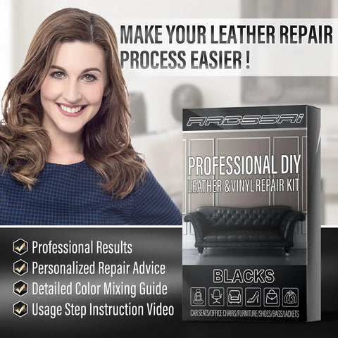 Box of Leather And Vinyl Repair Kit For Sofas Jackets Car Seats And Purses With Easy To Follow Instructions No Experience Needed