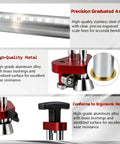 Sheet Metal Roller Pro Grade 1-Station Bender, highlighted precision axis, red aluminum build, ideal for metalworking.