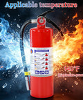 4 Pack 5LB ABC Dry Chemical Fire Extinguisher Haul For Home Kitchen Car And RV showing anti-freezing and explosion-proof instructions.
