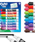 Low Odor Dry Erase Markers With Vibrant Ink And Chisel Tip 16 Count for whiteboards and glass surfaces in assorted colors