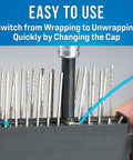 Two In One Handy Wire Wrapping And Unwrapping Tool For 22 24 AWG Wire tool showing precise wire wrap on pins in close-up view