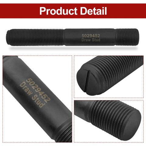 Knockout Draw Stud 29452 Replacement For Hydraulic Drivers 7646 And 7625, heavy-duty metal fitting, close-up details