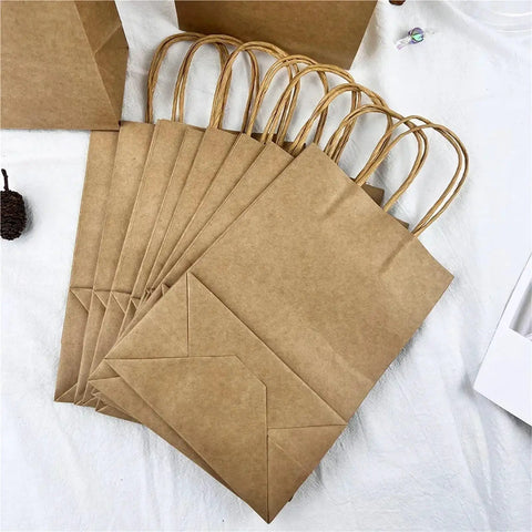 Bulk Kraft Paper Gift Bags 30 60 150 Pack Recyclable Party Favor Bags for Birthday Gifts Candy Treats Reusable Compostable