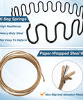Heavy Duty Couch Spring Repair Kit To Patch Up Sagging Seats Fast All In One Upholstery Rebound Tool with anti-sag springs and wire.