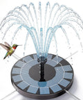 2.5W Solar Bird Bath Fountain Pump With 6 Nozzles For A Fresh Water Splash, 6.7 Inch Solar Powered Water Pump in garden setting