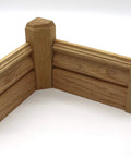 Oak Square Outside Corner Base Block For Baseboards One And Three Quarters Inch By One And Three Quarters Inch By Six Inch DIY Ready Trim