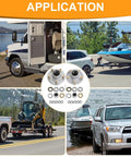 Heavy Duty 2000 Lb Galvanized Trailer Idler Hub Kit for various towing applications and uses shown in a collage format.