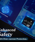 Relay Module For CNC Machines And Dust Collectors With Synchronous Control, 110V US Sockets, Grbl Compatible, close-up with safety features.
