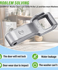 Door Lock Strike Replacement For LG And Kenmore Elite Front Load Washers Compatible With WM3050CW WM3600HVA WM3770HVA WM3170CW MFG63099101 Keeps Door Shut During Wash Cycle Easy DIY Washer Repair Part gray plastic strike