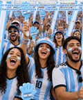 48 Pack Soccer Fan Noisemaker Set With 24 Inflatable Thunder Sticks And 24 Hand Clappers, fans cheering with Argentina flag gear