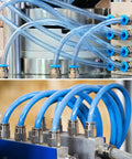 Push To Connect Fittings 1 Quarter Inch Tube OD To 10-32 UNF Male Straight Union Copper Quick Connect Pneumatic Fittings setup