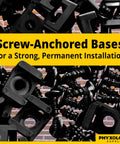 Slim 0.6 Inch Cable Tie Mounts With Screws 100 Pack Black Boss Level Heavy Duty Zip Tie Bases for wire management on brick wall