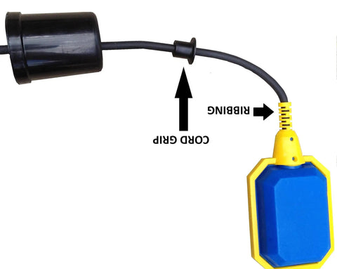 High Water Sump Alarm For Sump Pump And Septic Systems, Weatherproof 90dB Audible Alarm With A 10ft Float Switch, close-up view