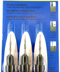 Pro Grade Carbon Steel Countersink Drill Bit Set For Precision Woodworking Includes Three 45 Degree Tapered 7/64 Inch Bits Plus One Allen Key in package.