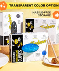 Disposable Gloves Bulk Pack 500 Count One Size Fits Most For Food Safe Handling In Kitchen And Food Prep Single Use Waterproof