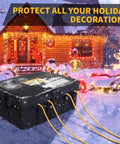 Huge Outdoor Electrical Box Waterproof 12 Inch X8 Inch X5 Inch Heavy Duty IP54 Weatherproof Extension Cord Cover with cables.
