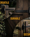 2 Pcs Heavy Duty Gate Hinges With 180 Degree Opening And Smooth Bearing Steel Weld On Strap Hinges on wooden gate