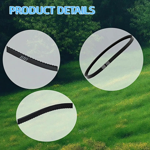 4L670 Replacement V Belt For Rear Tine Tillers Fits Part 32993 shown in detail with notched design and length of 67 inches