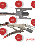 7 In 1 Fire Sprinkler Shutoff Tool Kit With Wall Cabinet Case for Pendant Sidewall and Recessed Heads showing multiple wrench types