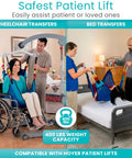 Vive Light Transfer Sling For Showering And Home Care, durable mesh patient lift for wheelchair and bed transfers.